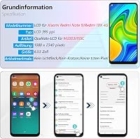 RongZy LCD Kijelző Xiaomi Redmi Note 9/10X 4G Telefonhoz - Érintőképernyős Digitalizáló Fekete Kerettel, Szerelési Eszközökkel 3