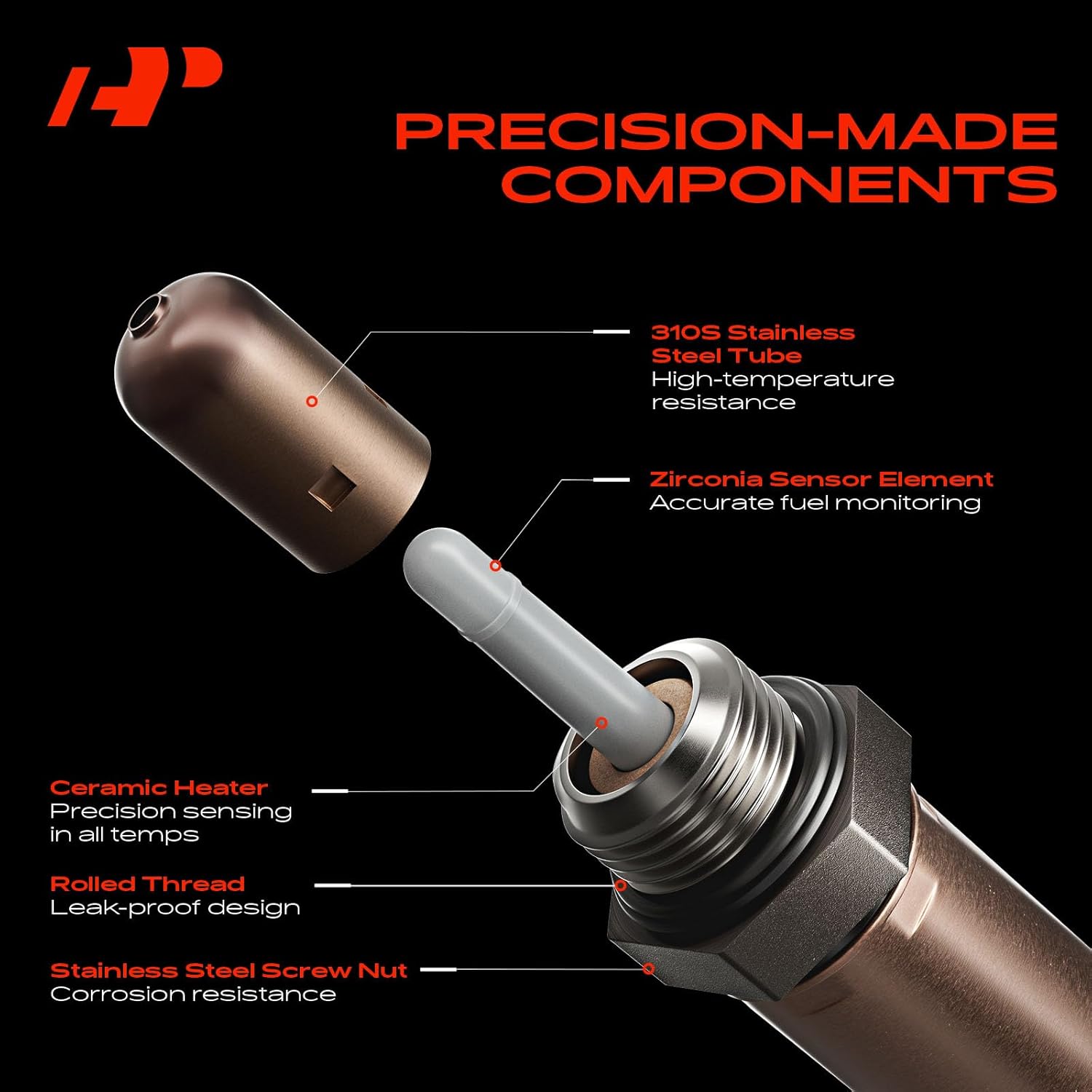 A-Premium O2 Oxygen Sensor Compatible with Mercedes-Benz W202 C230 1997-2000, C280 1996 1997, C36 AMG 1996 1997, W210 E320, E420, E430, E55 AMG, W140/W220, R129 SL500, Replace# 0005409017