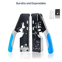 Vista 7 de Cable Matters Herramienta de Crimpado Modular Todo en Uno Ethernet Cat 8 (Herramienta de Crimpado Cat5 Cat6 Cat7 Cat8) para Conectores Pasantes