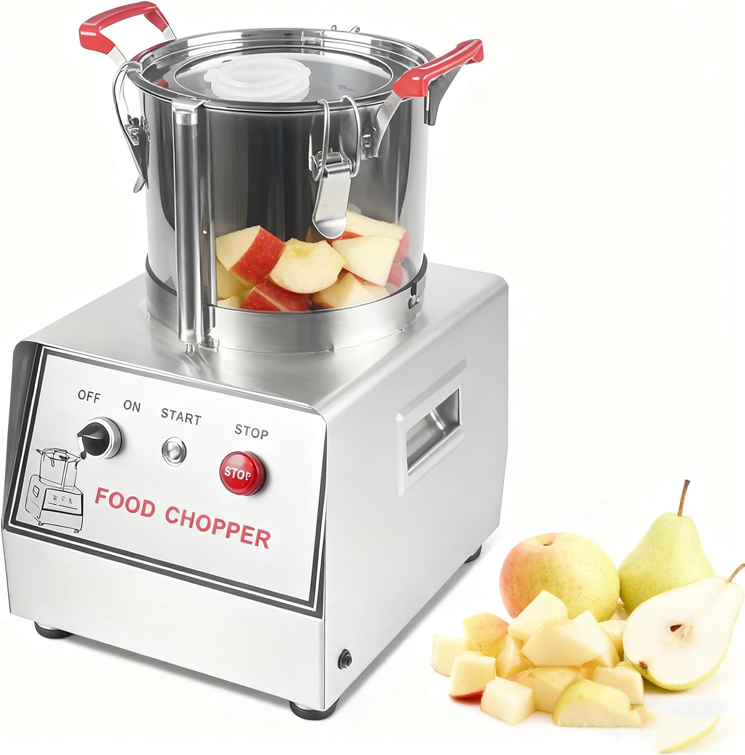 Electric Food Chopping Machine, Commercial Food Chopper Food Processor, 1500Rpm Stainless Steel Meat Grinder Vegetable Chopper for Onion (7L)