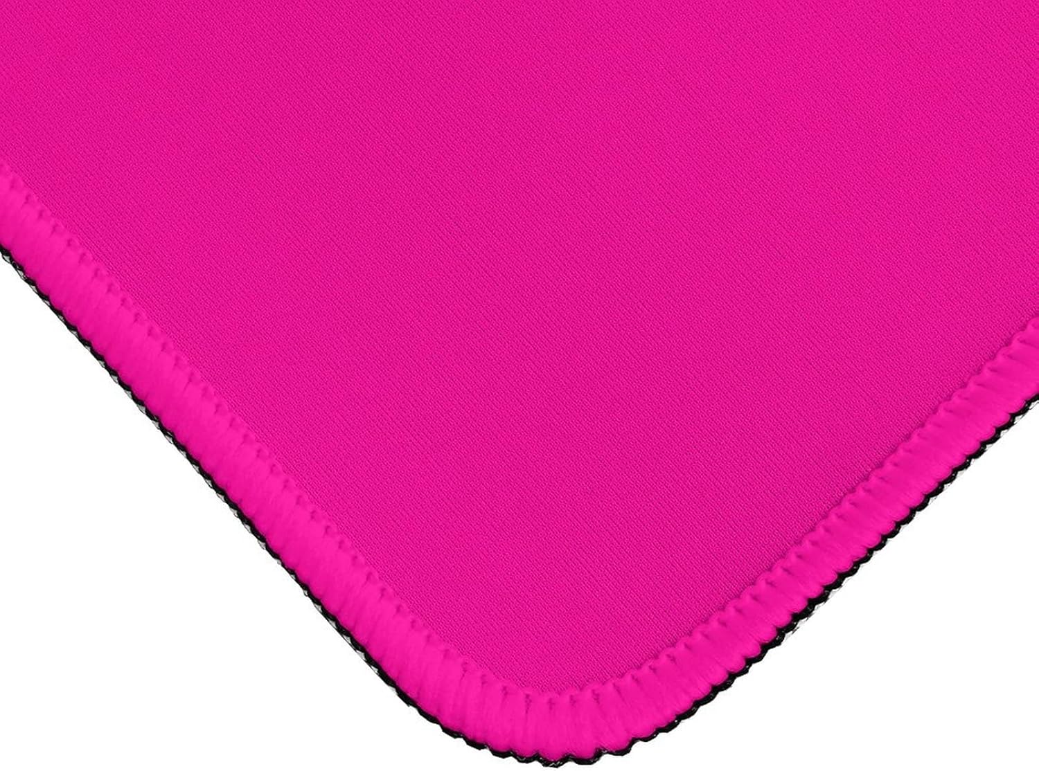 Desk Mat Large Mouse Pads with Stitched Edge, Modern Solid Color Hot Pink Desk Pad Gaming Writing Mat for Computer Keyboard & Office Desktop 16" x 30"