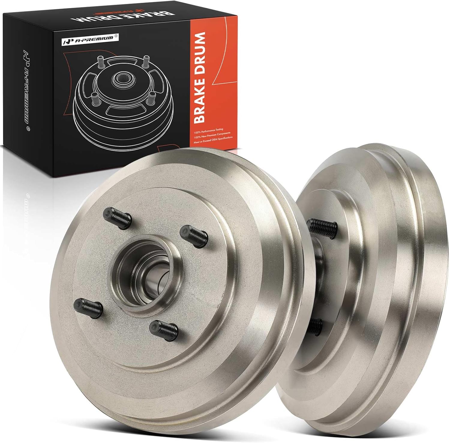 A-Premium 9.41 in (238.9 mm) Rear Brake Drums Set Compatible with Select Ford Models - Focus 2009 2010 2011, 2 Pcs