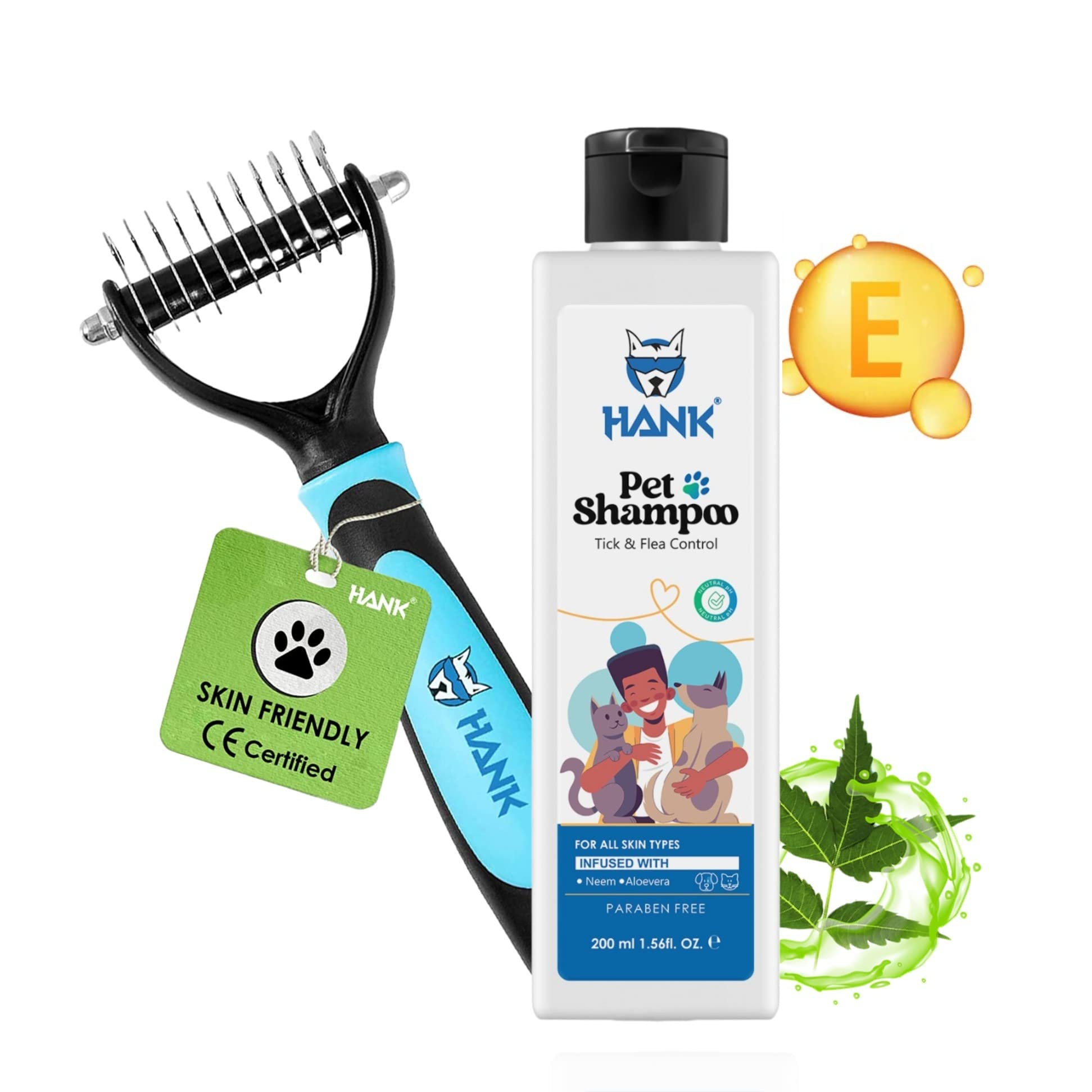 HANK Dog Brush - Dual Side Stainless Steel Cat Brush - Dog Brush for Hair - Suitable for Small to Large Pets - Deshedding Brush for Dogs - Quick - Easy Pet Grooming Brush - Combo (B09C4HNH9B) Amazon Price History, Amazon Price Tracker