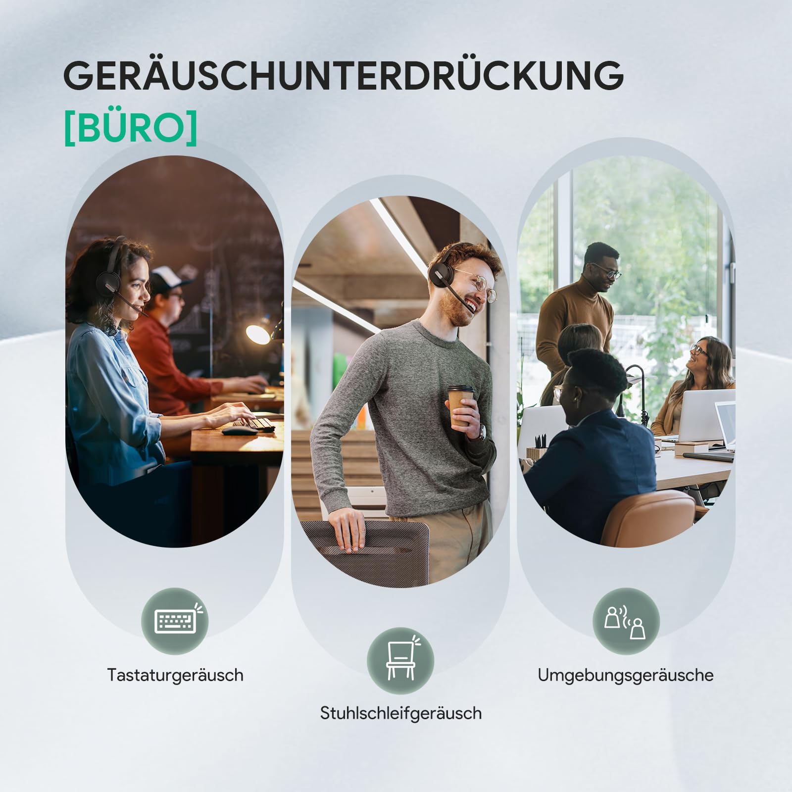 Yealink BH70 Bluetooth Headset mit Mikrofon für Homeoffice, Microsoft Teams Zertifiziertes Bluetooth Kopfhörer Kabellos bis zu 35h Sprechzeit, 3 KI Mikrofon Geräuschunterdrückung, 50m Funkreichweite