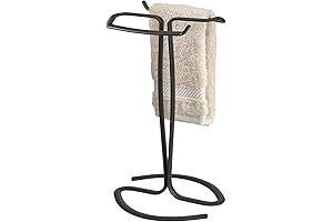 iDesign Axis Metal Free-Standing Hand Towel Drying Rack: Elevate Your Bathroom Organization