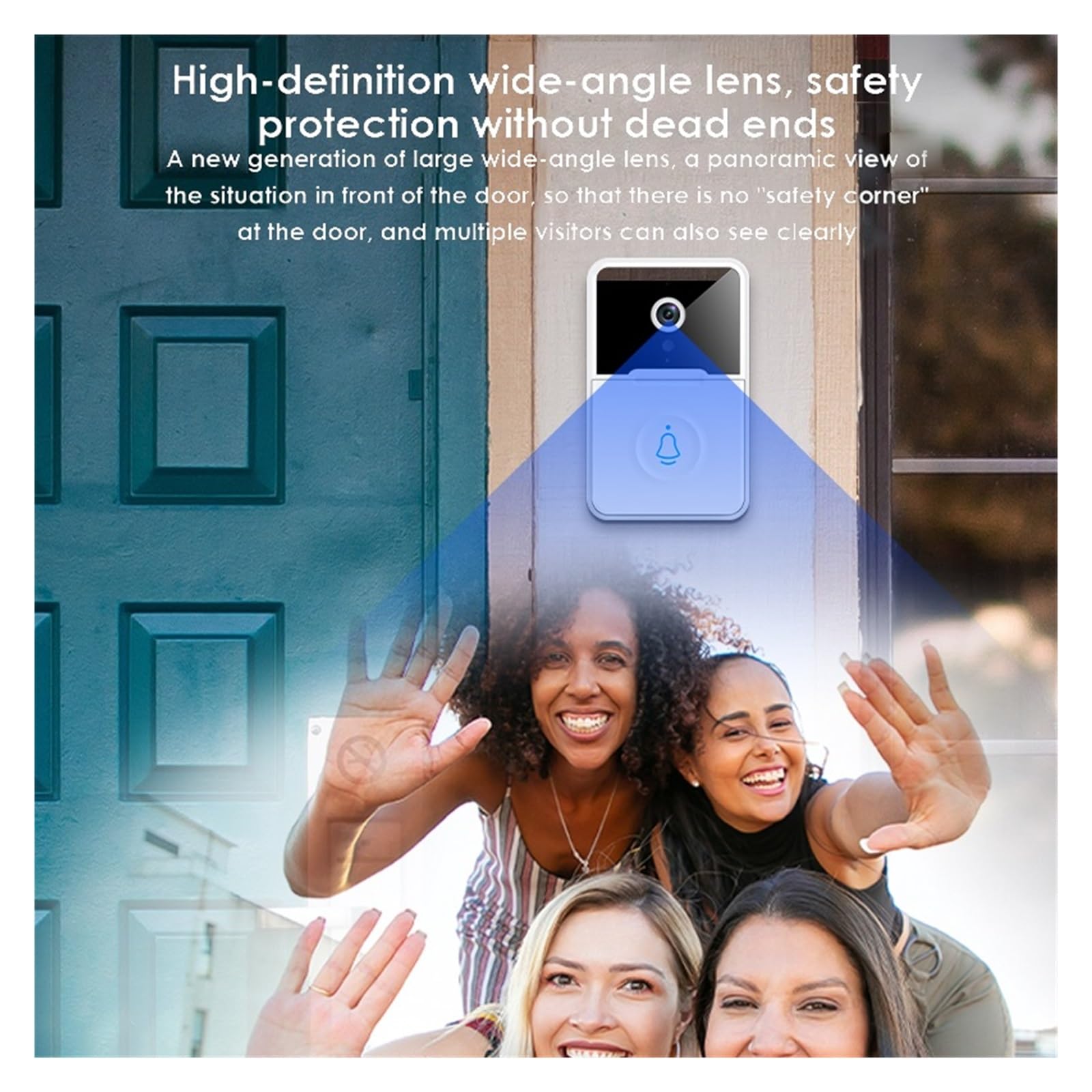 HD High Resolution Visual Smart Security Doorbell Camera Bezprzewodowy Dzwonek Wideo Z IR Night Vision Dwukierunkowy Domofon WyraźNy Wyświetlacz Ochrona Każdą Pogodę(2 sets)