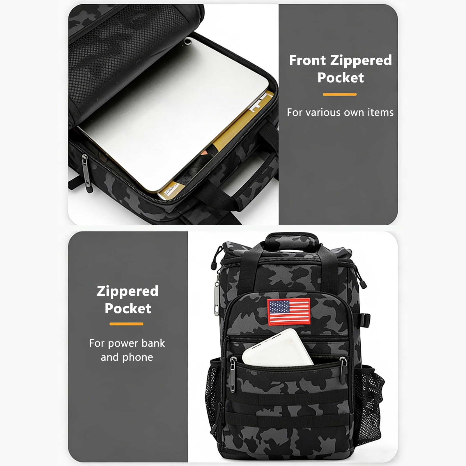 Zaino refrigerante, zaino per il pranzo da uomo, grande capacità da 36-55 l, per campeggio, escursionismo, viaggi, borsa termica a tenuta stagna con isolamento da 10 mm