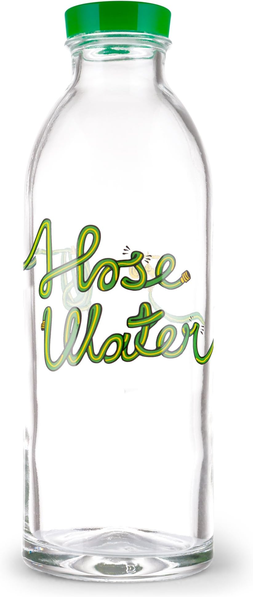 Hose Water Reusable Glass Water Bottle By Faucet Face, 14.4 Oz.