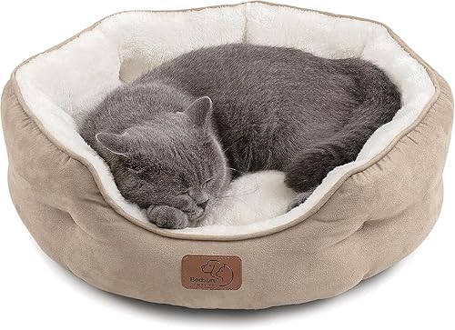 Miniatura 11 de Bedsure Camas lavables para perros, camas redondas con parte inferior antideslizante para gatos de interior, cachorros y gatitos, 20 pulgadas, azul