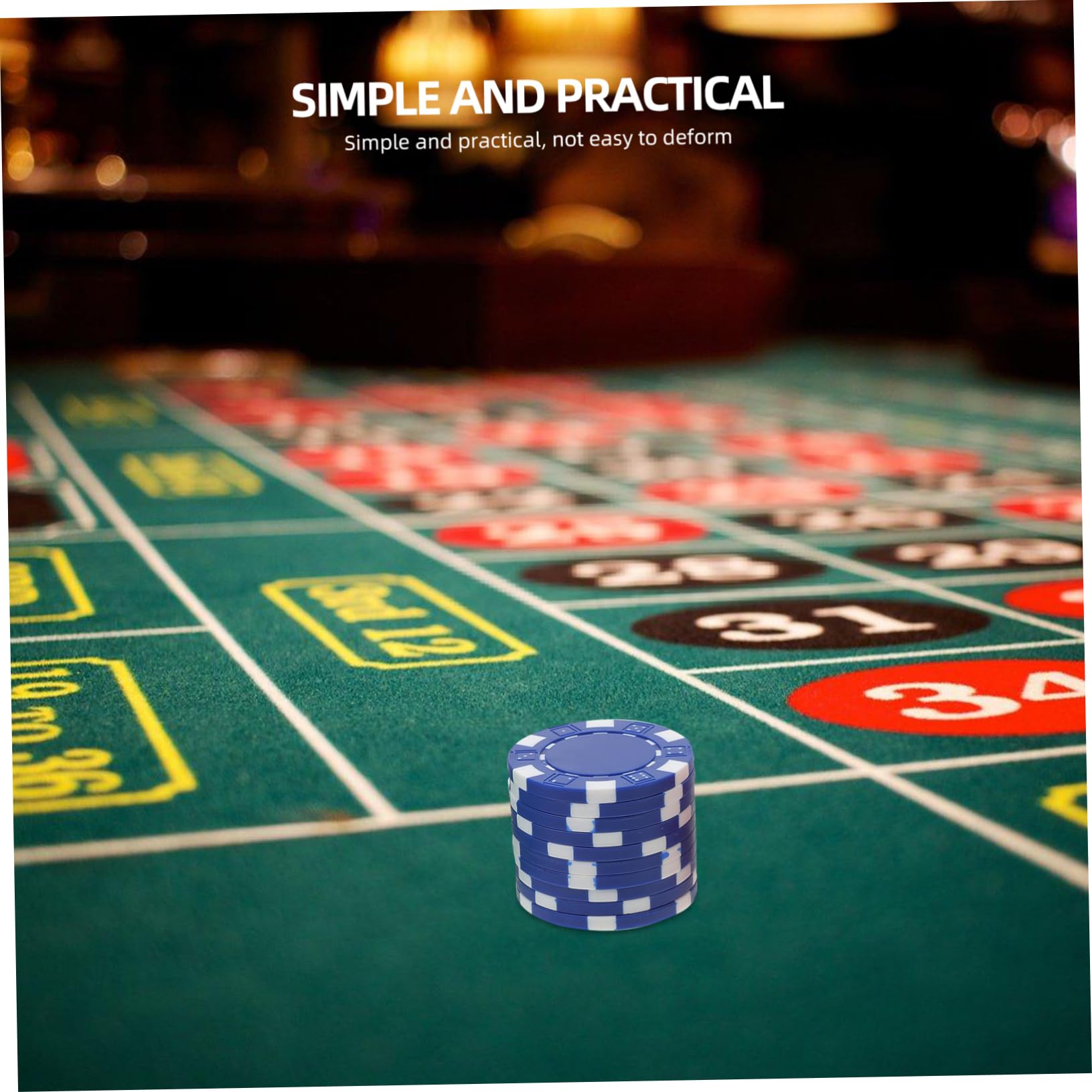 BCOATH 40pcs Colored Poker Game Chips Lightweight Professional Counting Tokens for Gambling Party Games and Math Learning Each