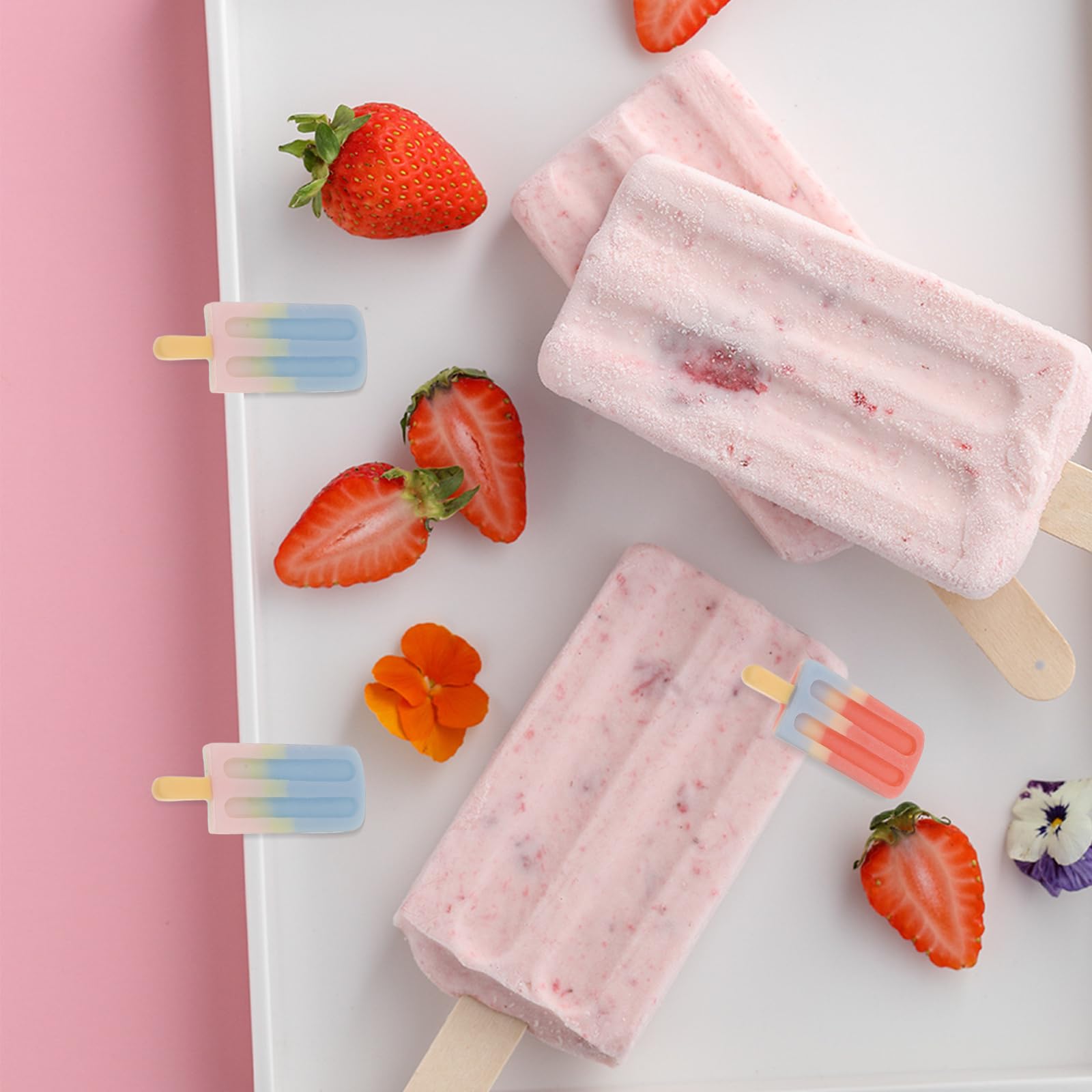 Vaguelly 12Pcs Miniature Fake Ice Cream Resin Charms Realistic Ice Lolly Props for DIY Phone Covers Doll House Decorations and Craft Accessories - Image 4
