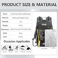 Vista 2 de Mochila pequeña para montar en bicicleta, Gris