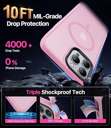 Miniatura 4 de Funda magnética fuerte diseñada para iPhone 13 Pro, compatible con Magsafe protección contra caídas de grado militar Funda protectora a prueba de