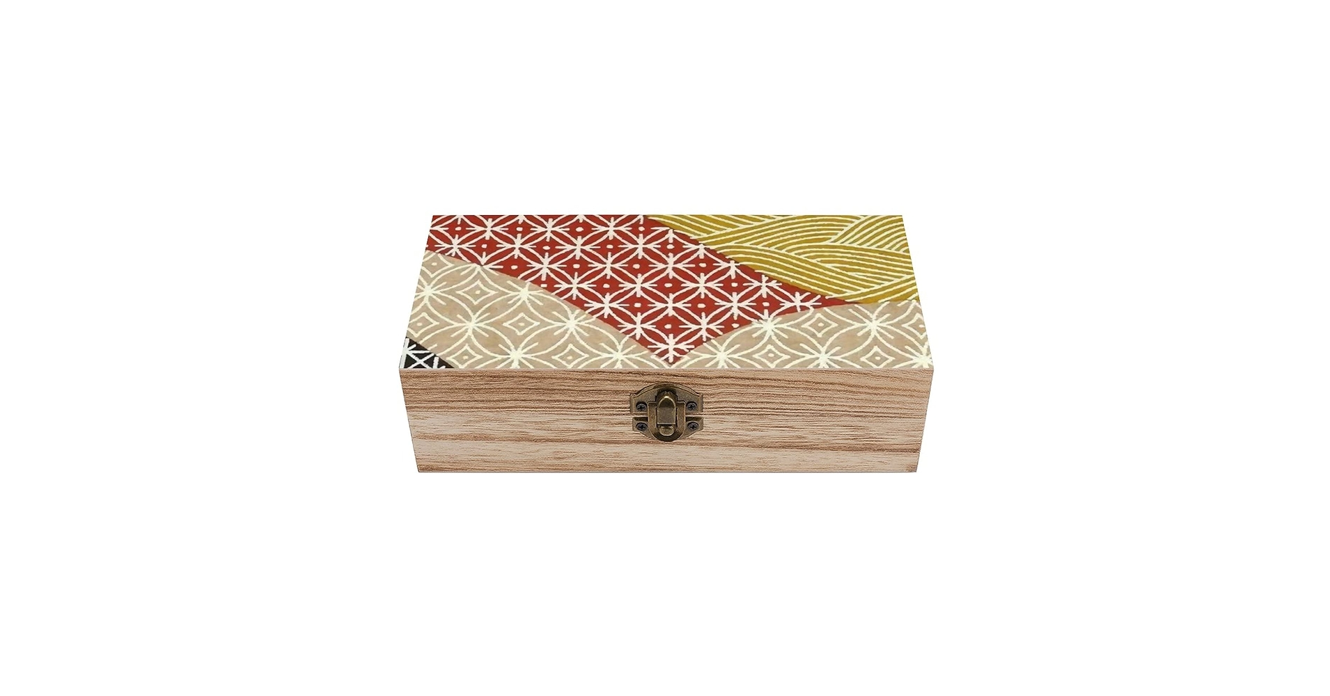 Amazon.co.jp: 木箱 収納ボックス 和柄 和風 花柄 青 海波