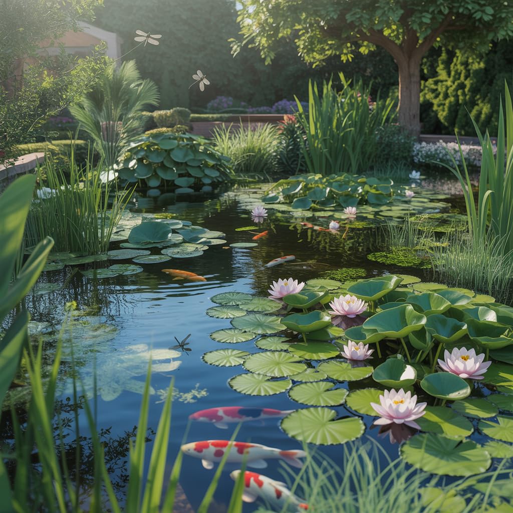 IFLO® Teichpflanzen Set 6 Stück winterhart für Gartenteich & Miniteich – blühende Wasserpflanzen aus Holland – Sumpfpflanzen Zone 1 & 2