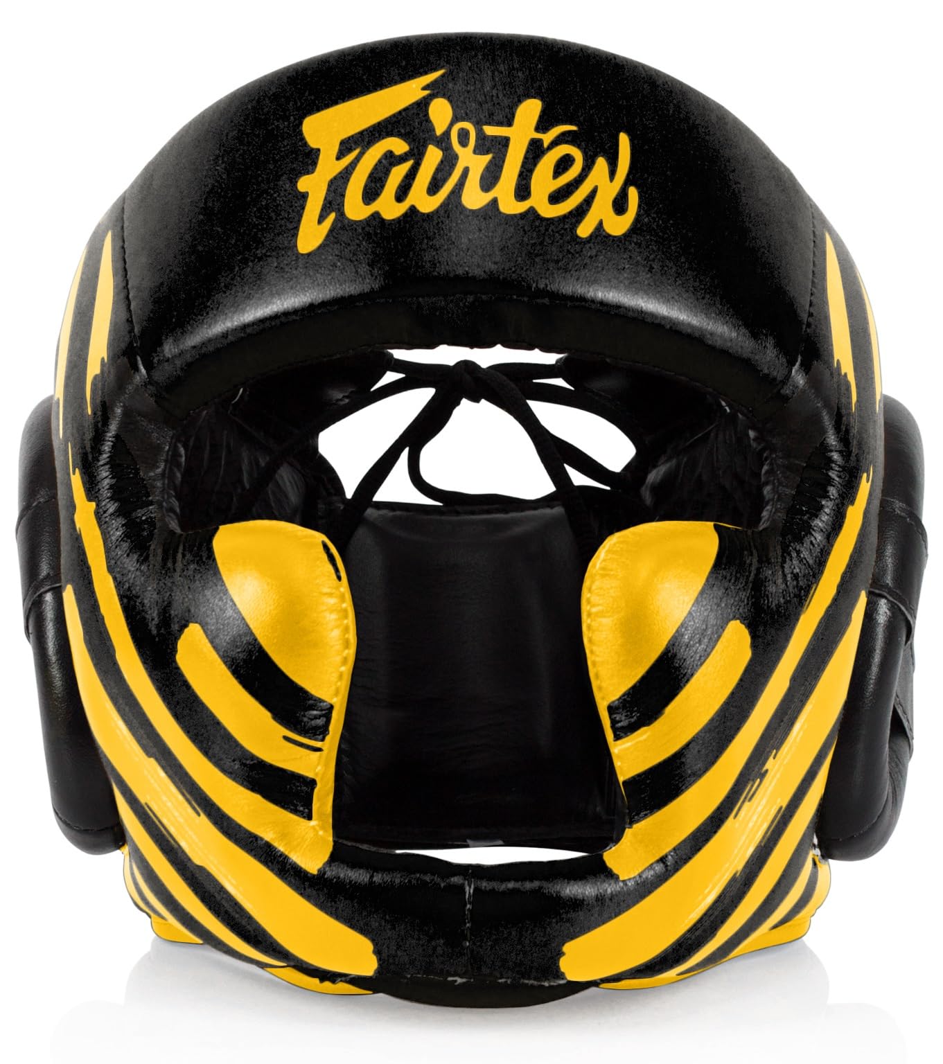 Fairtex Muay Thai & Boxing Headgear | Protective Sparring Head Guard with Adjustable Straps, Multi-Layer Padding, Enhanced Vision & Coverage
