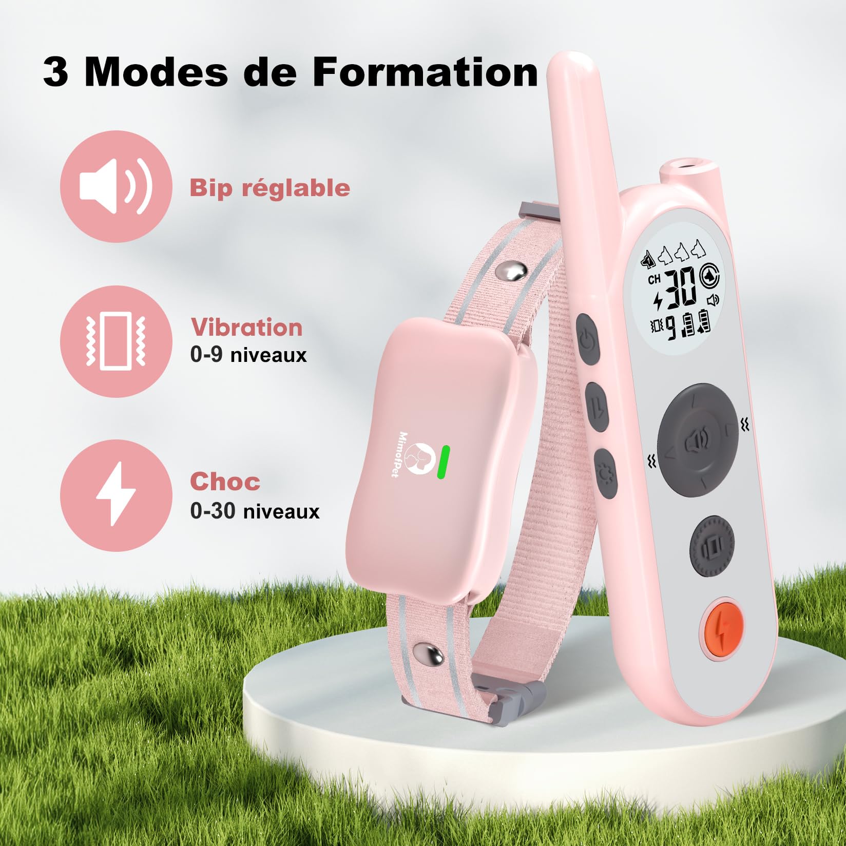 Clôture Électronique pour Chien,Intérieure et Extérieure 8M à 1050M Ajustable Étanche Électrique Système Clôture Collier,Résistant à L’Eau Collier de Dressage pour Chiens de Moyennes et Grandes