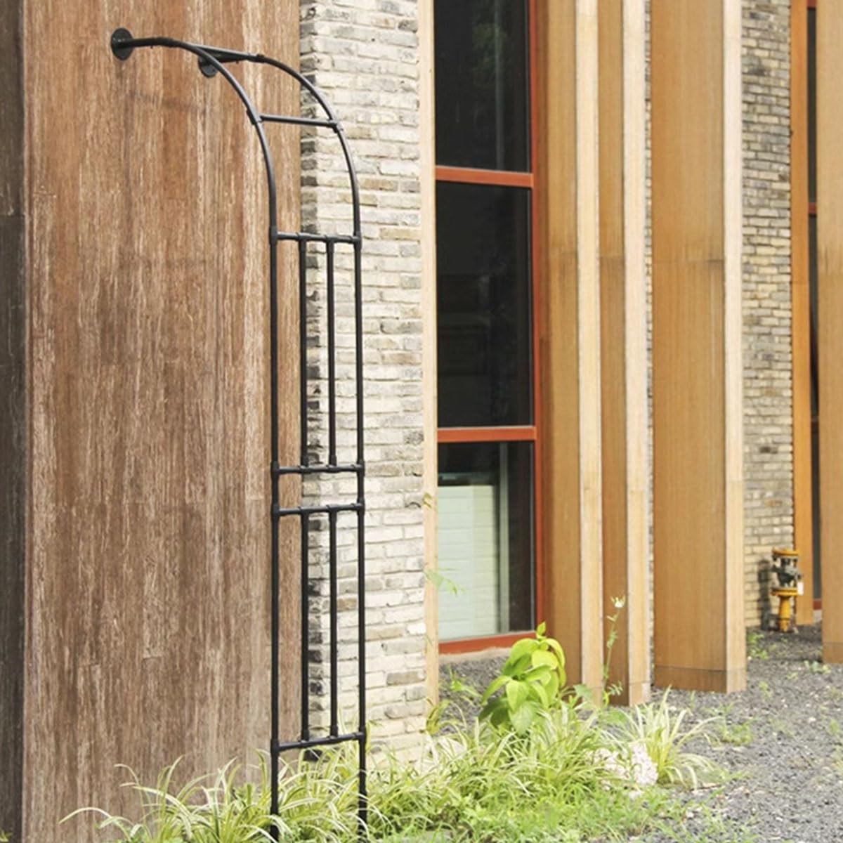 Arco da giardino in acciaio per piante rampicanti – Supporto a mezzo arco per rose e rampicanti, 150 – 300 cm, regolabile, facile da montare, durevole e stabile, decorazione da giardino