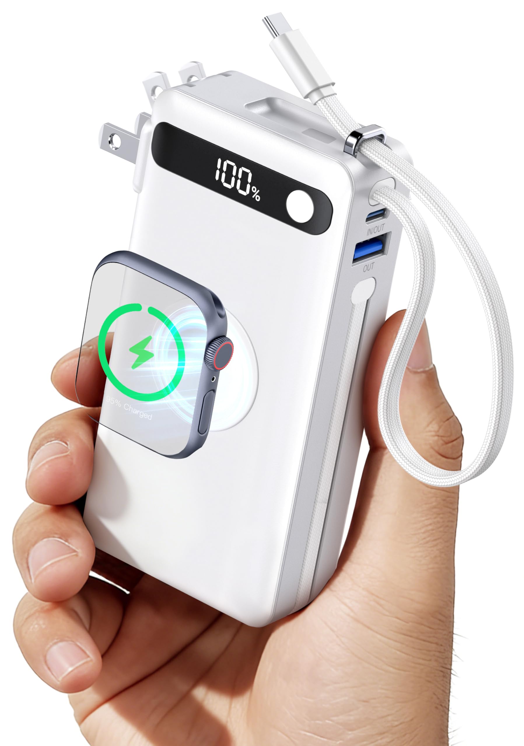 Amazon | 2026新登場 モバイルバッテリー コンセント一体型【10000mAh