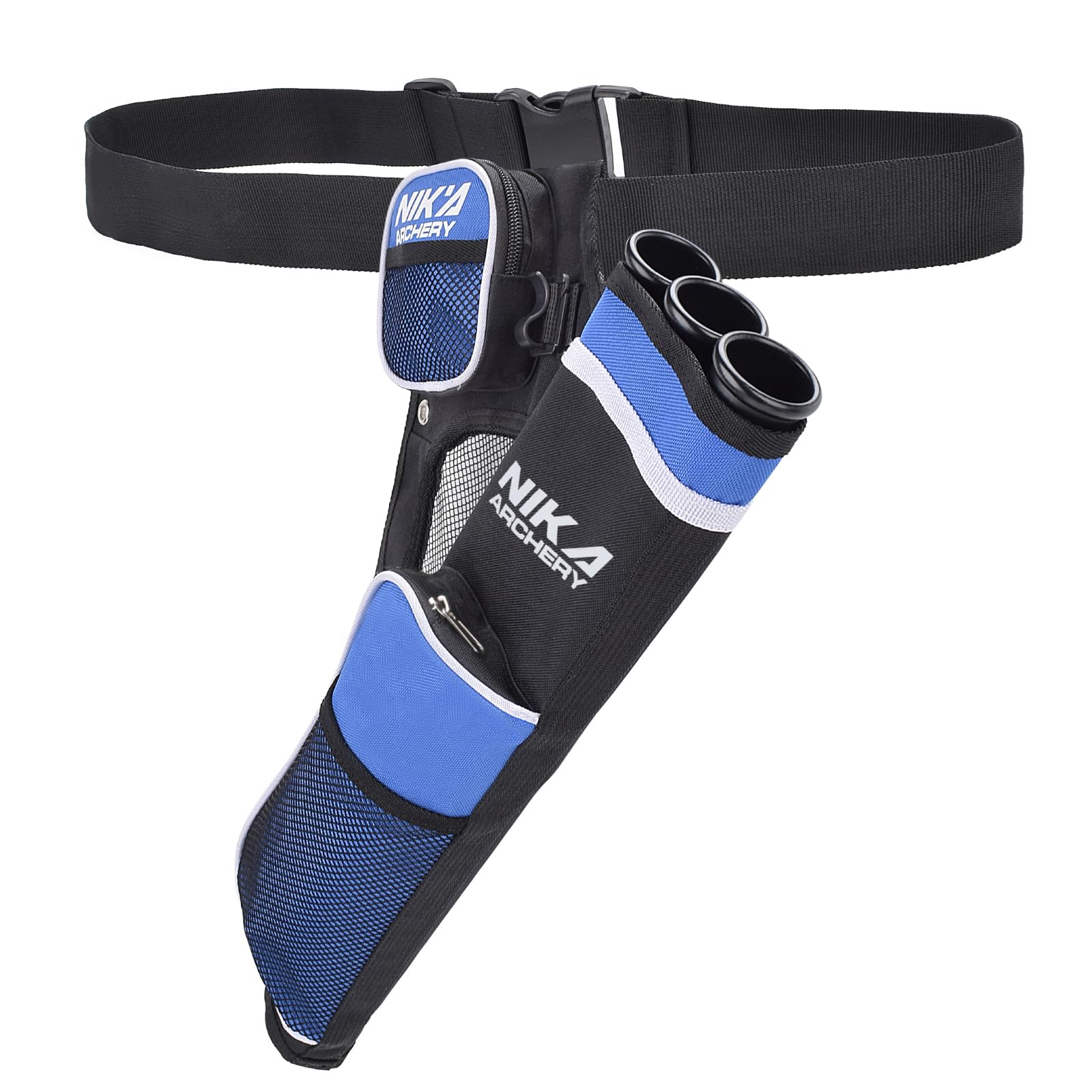 Tiro con l'arco faretra per frecce, con 3 tubi di freccia protetti, cintura regolabile in vita per adolescenti adulti tiro con l'arco