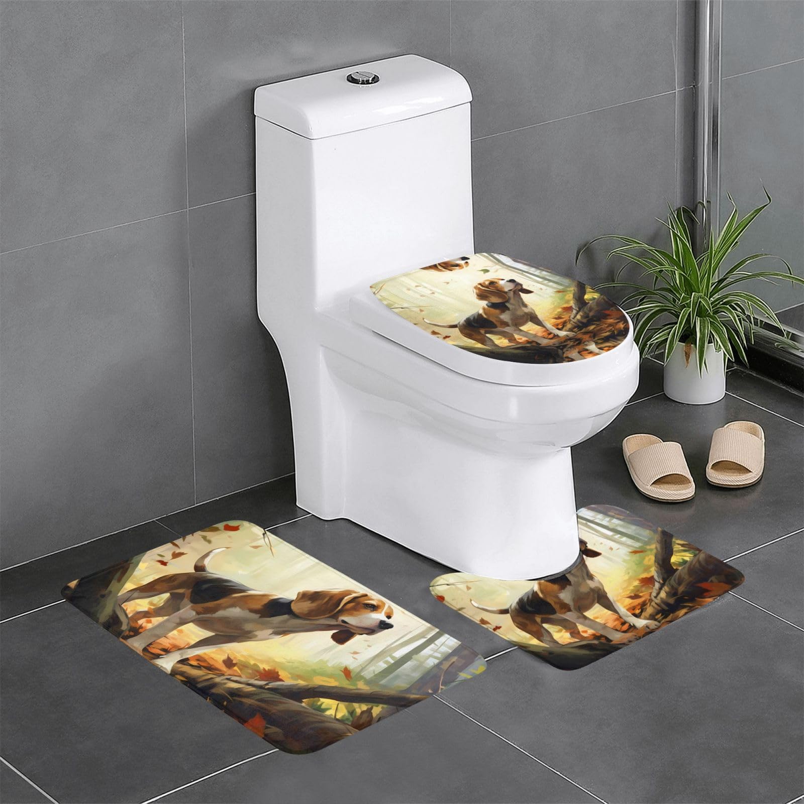Tapis de salle de bain antidérapant Tame Beagle évite les glissades