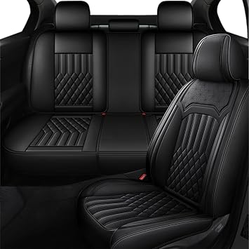Car Seat Covers for VW Taos 2022-2026, All Season Universal Leather Waterproof Breathable Seat Protectors Interior Accessories with AirbagBlack,5 Seats