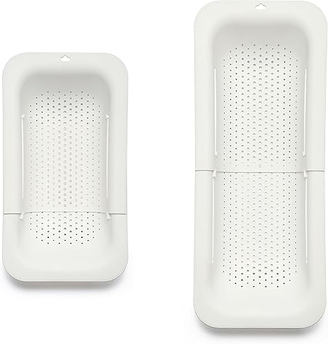 Cesta coladora  Platos secos, lava verduras y frutas y escurre alimentos cocinados  extensible  Esencial para la cocina del hogar (14.4-19.5