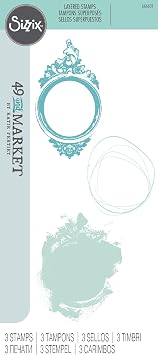 Sizzix Layered Clear Stamps - Artsy Regal Frame by 49 and Market
