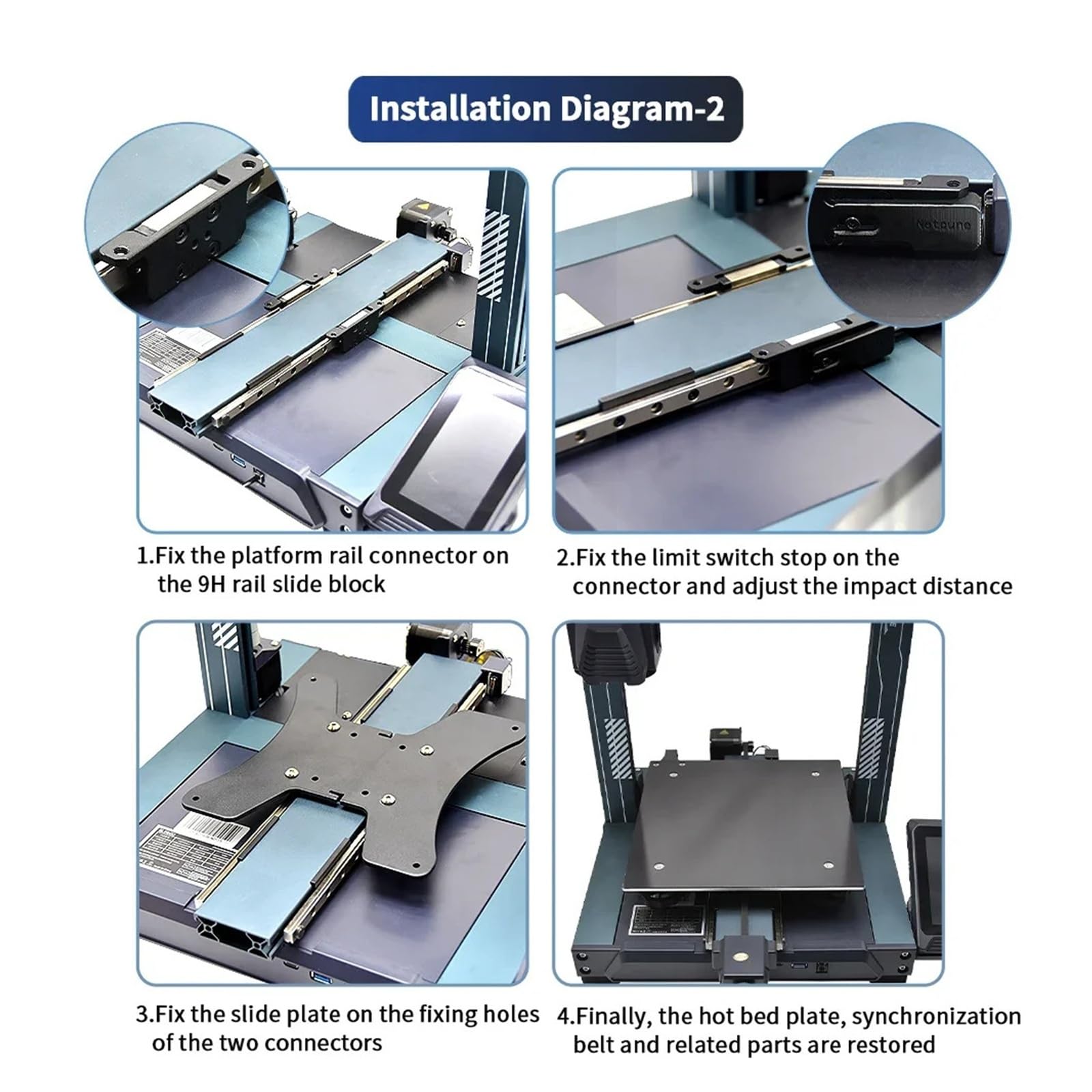 Compatible Para Elegoo, Kit Rail Lineal Y Dual 4/3/Pro