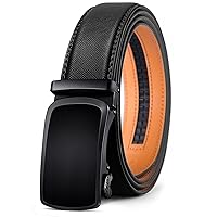 BULLIANT Cintura Uomo, Cintura Pelle Uomo Cricchetto Automatica Fibbia 35mm,Trim Regolabile per Adattars,Nero595,110cm/30