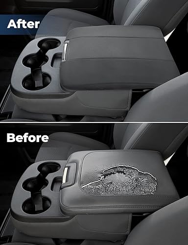 Vista 5 de ISSYAUTO - Funda de consola central, solo para consola de asiento auxiliar, funda de reposabrazos personalizada acogedora funda de consola