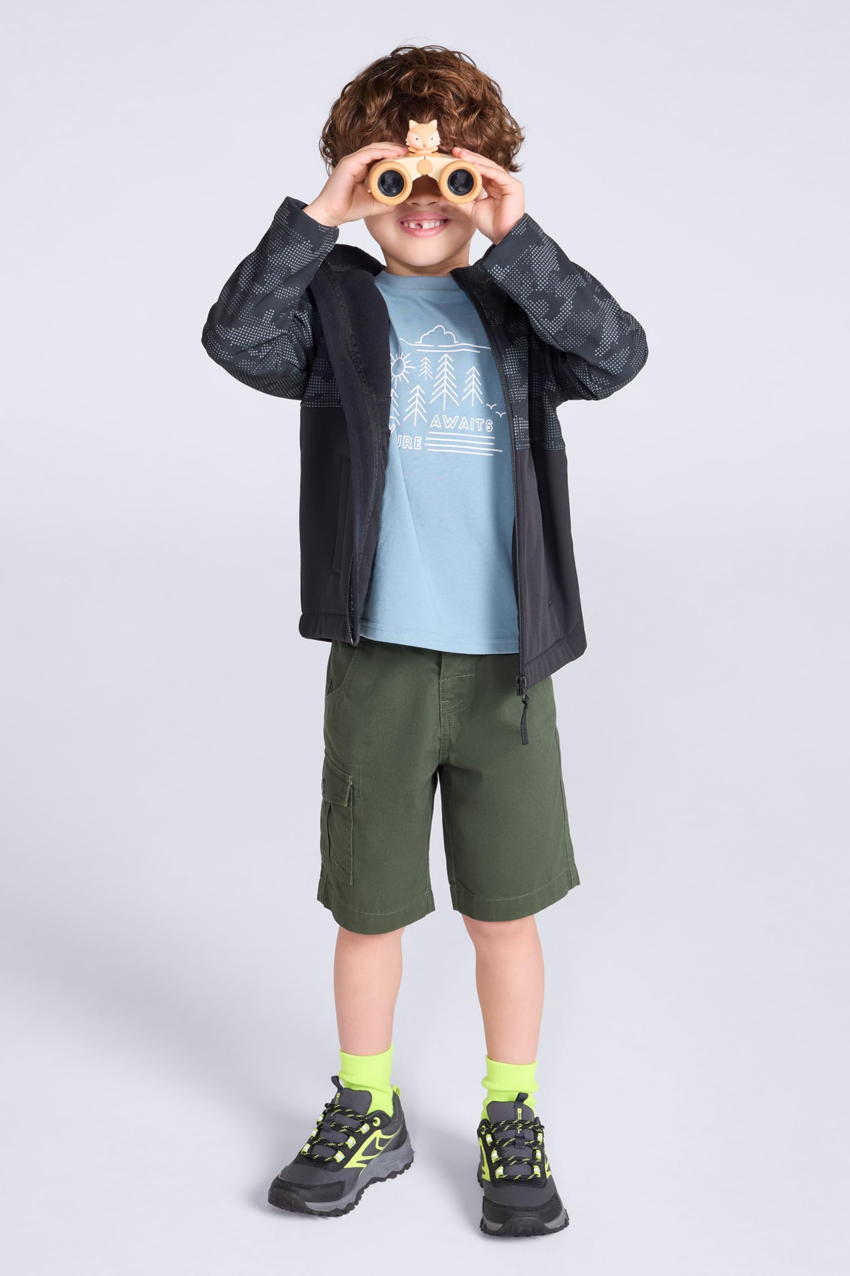 Mountain Warehouse Veste softshell Exodus pour enfants à imprimé camouflage - Imperméable, garçons et filles
