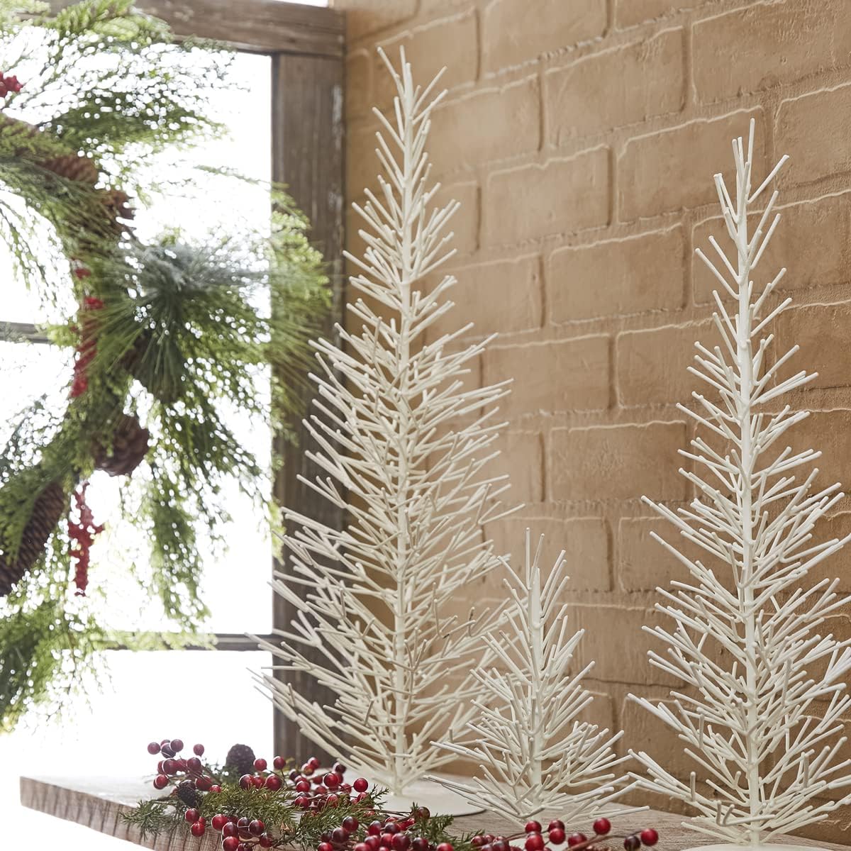 BLACK FOREST DECOR Winter Forest Tree - Large, Decorative Accent, 7" Dia x 21.5" H