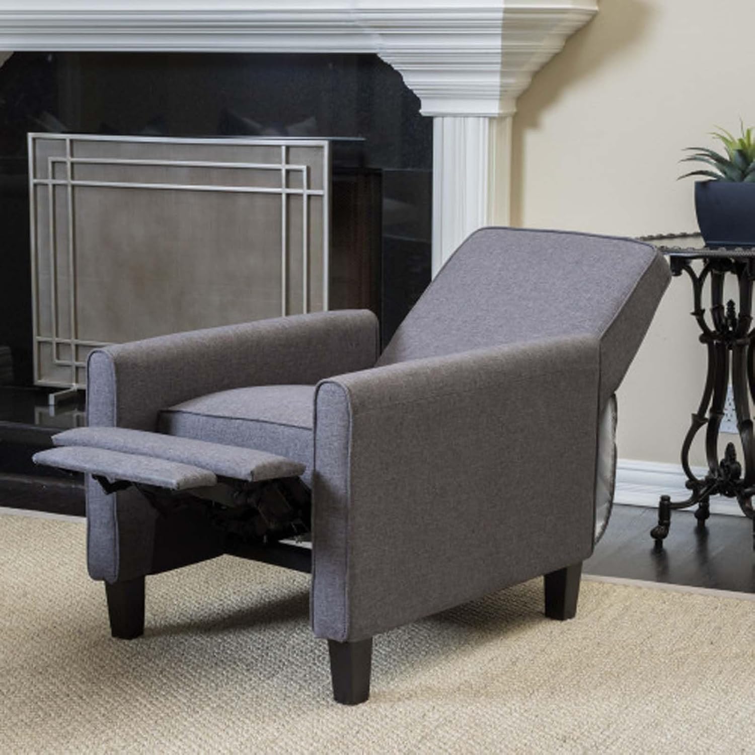 Upholstered Reclining Armchair, Fabric Lounge Chair with Plush Cushion, Comfortable Seating for Home, Great for Living Room, Bedroom, Guest Room