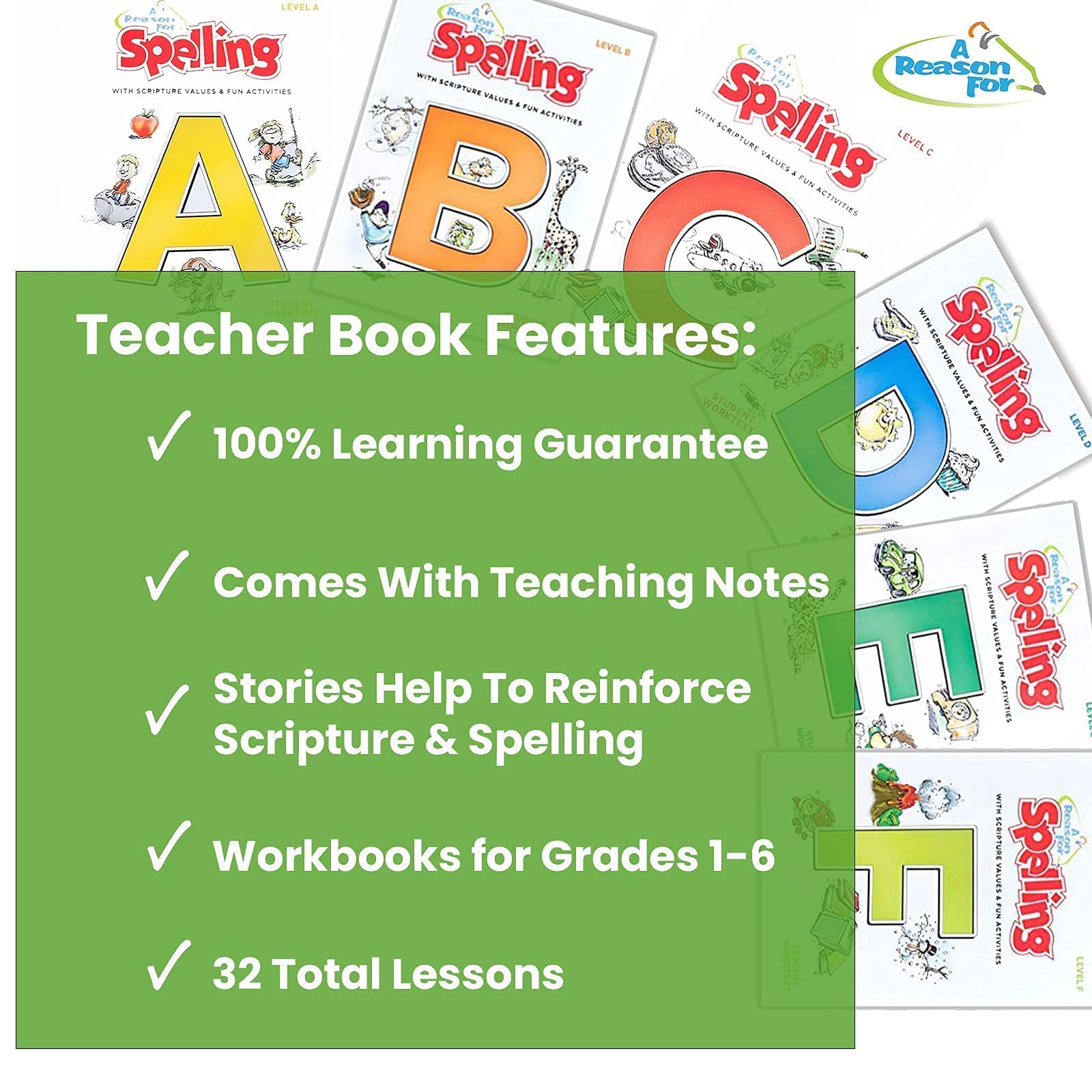 A Reason Handwriting + Spelling Level A Complete Pack - Includes 4 Books - Image 6