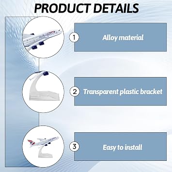 Model Plane Compatible, Diecast Plane Model A380 British Airways Collections, Airplane Models for Virgin Atlantic, 1:400 Models Airplane Collectibles for Aviation Enthusiasts