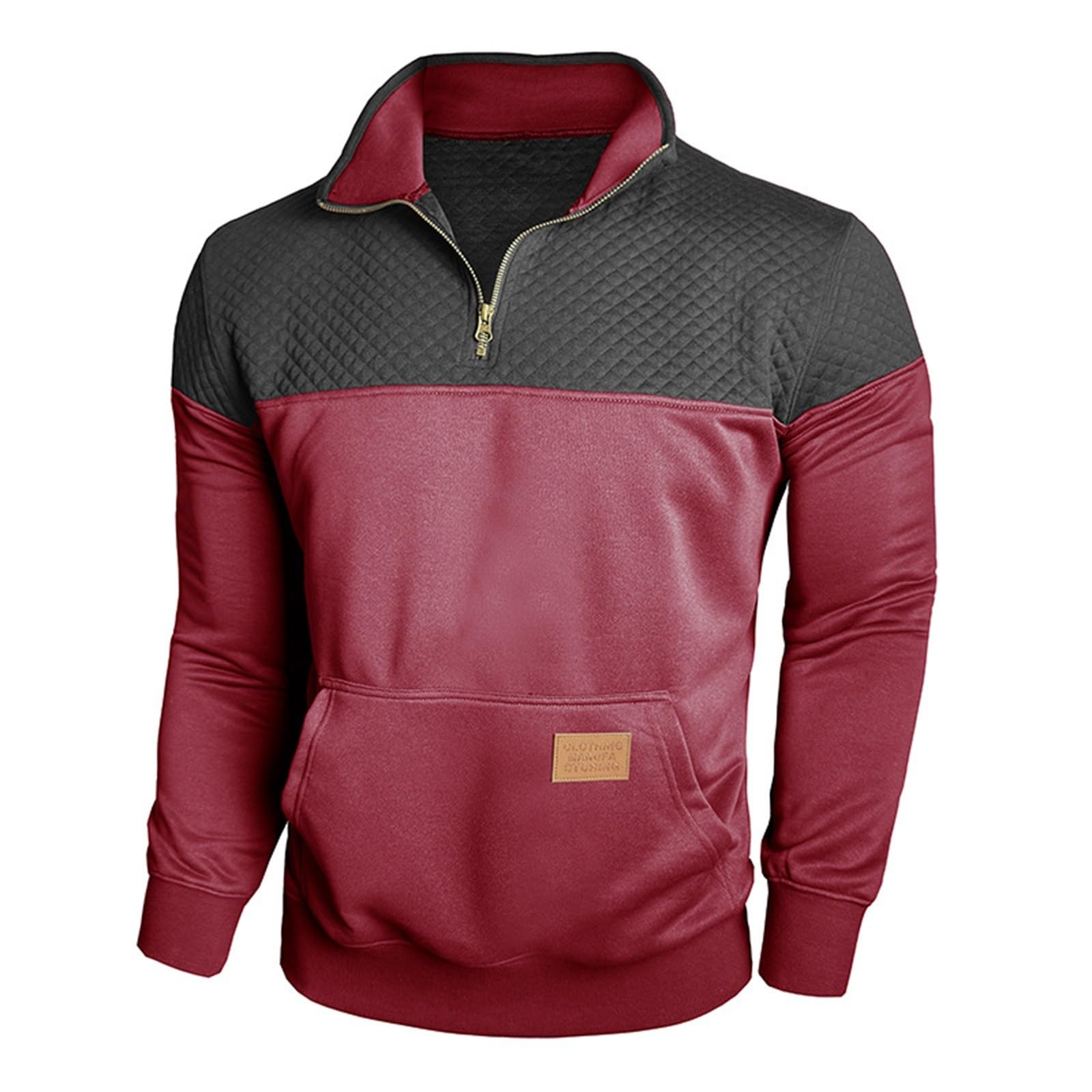 Ropa De Verano Hombre Sudadera Informal Manga Larga con Media Cremallera para Hombre, Otoño E Invierno Sudaderas Negras Gym Cortavientos Running Trabajo Anti Calor Men's Clothing Kit