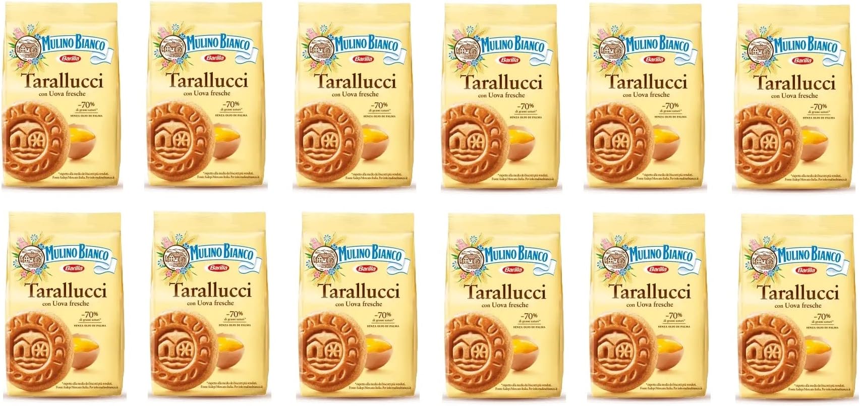 12x Mulino Bianco Tarallucci Italian Biscuits Cookies 400g