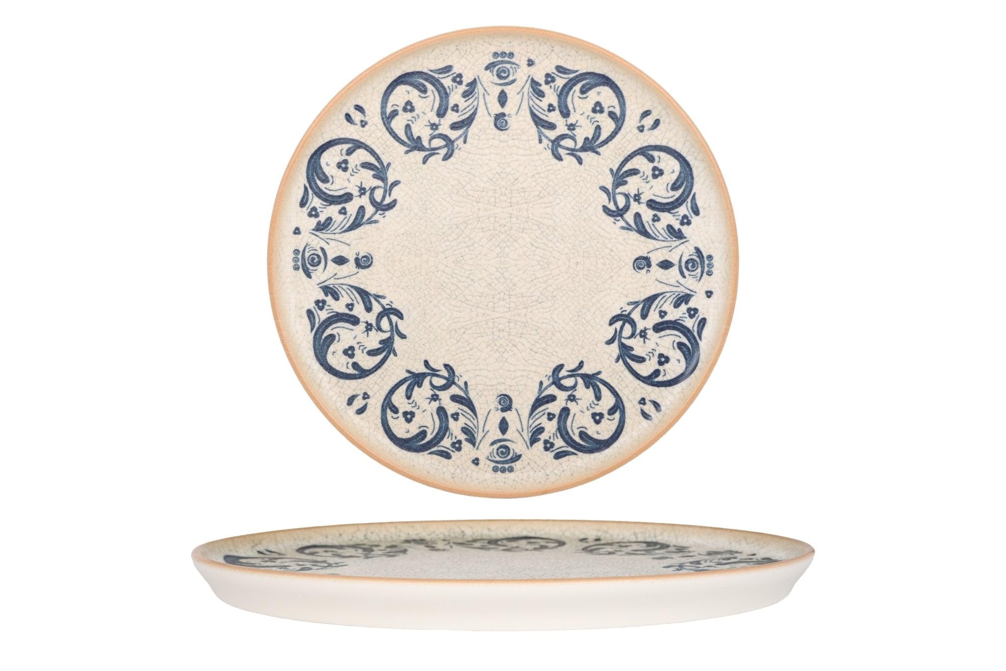 Bonna Platos de postre - Viento - Porcelana - 22 cm - juego de 6