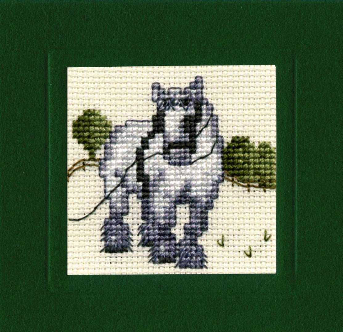 Textile Heritage Shire Horse - A Counted Cross Stitch Card Kit