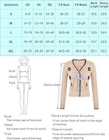 Vista 7 de Belle Poque Suéter de manga larga para mujer, cárdigan recortado