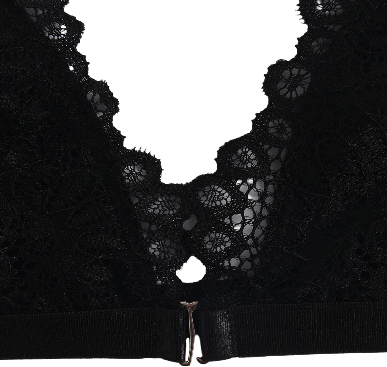 MakeMeChic Lace Bralettes for Women Sexy Bras Sheer Deep V Front Closure Bra - Image 6