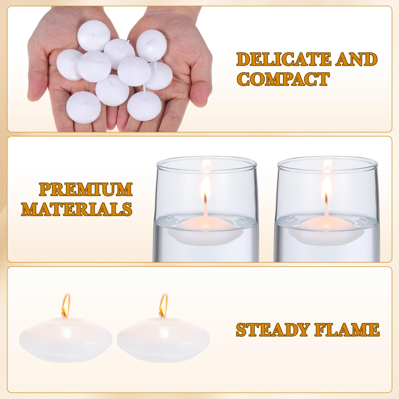 SHINEOFI 50piezas Velas Flotantes Mini de Disco Velas para Boda Decoración Romántica para Fiestas Eventos y Navidad