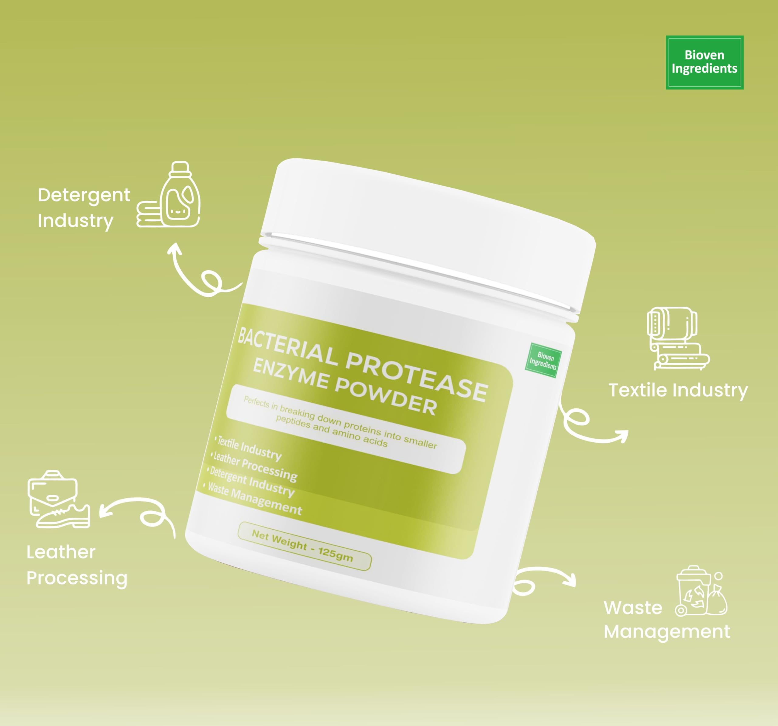 Ingredients Bacterial Protease Enzyme Powder,Non-GMO, Dietary & Food Supplements/Feed Syupplement, Broad pH Range of Activity, Excellent Thermostability, Hydrolyse Proteins, No Filters/Binder. — Amazon image 6