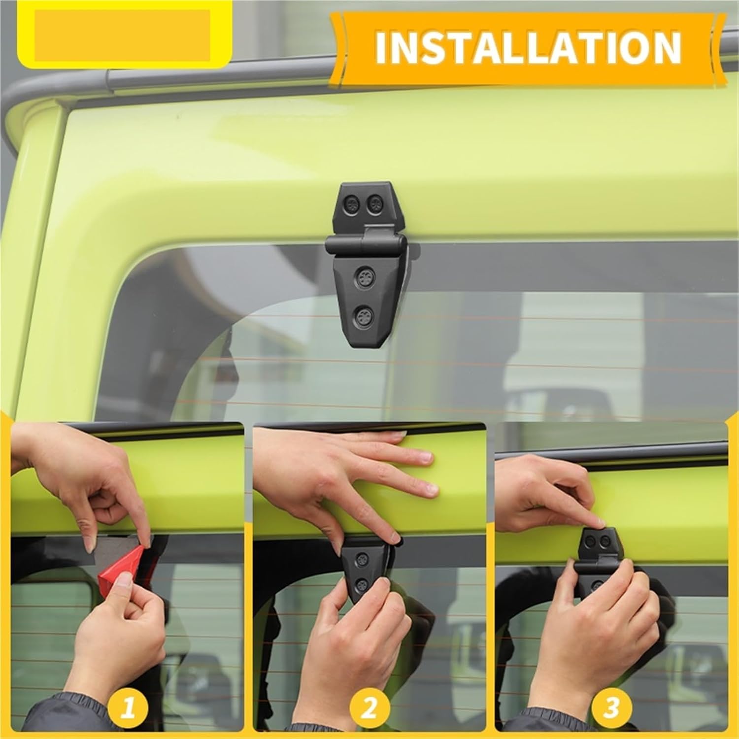 Car Rear Fog Light Lamp Decoration Cover Compatible For Suzuki Jimny 2007-2017 Tailgate Glass Hinge Trim Cover Exterior Accessories(Fog Light Cover)