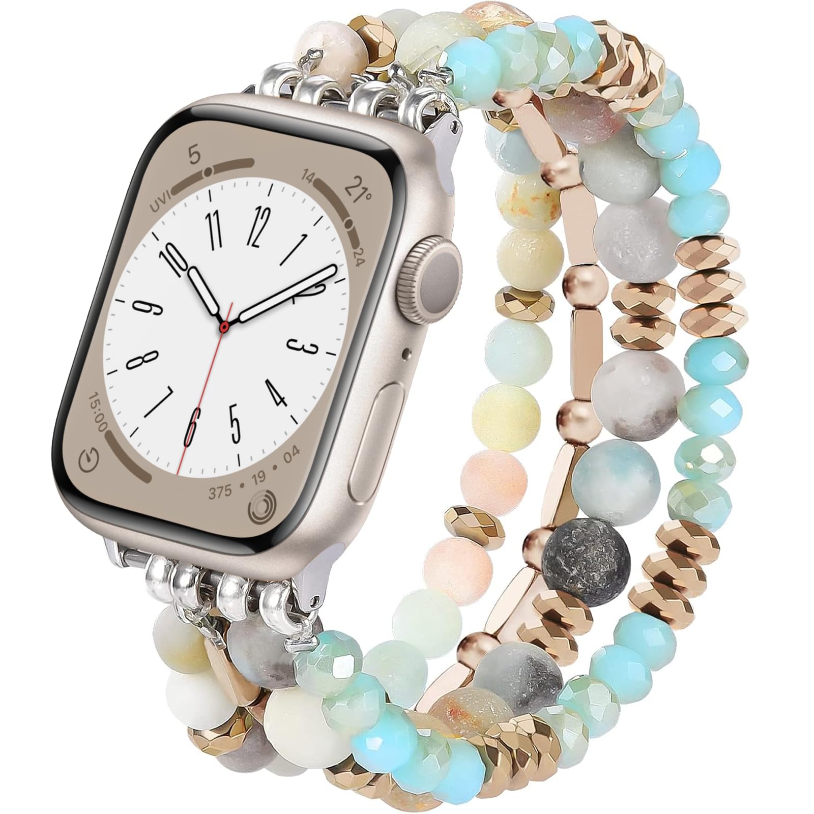 Amazon.com: VISOOM Beaded Boho Bracelet Compatible for Apple  display picture 3