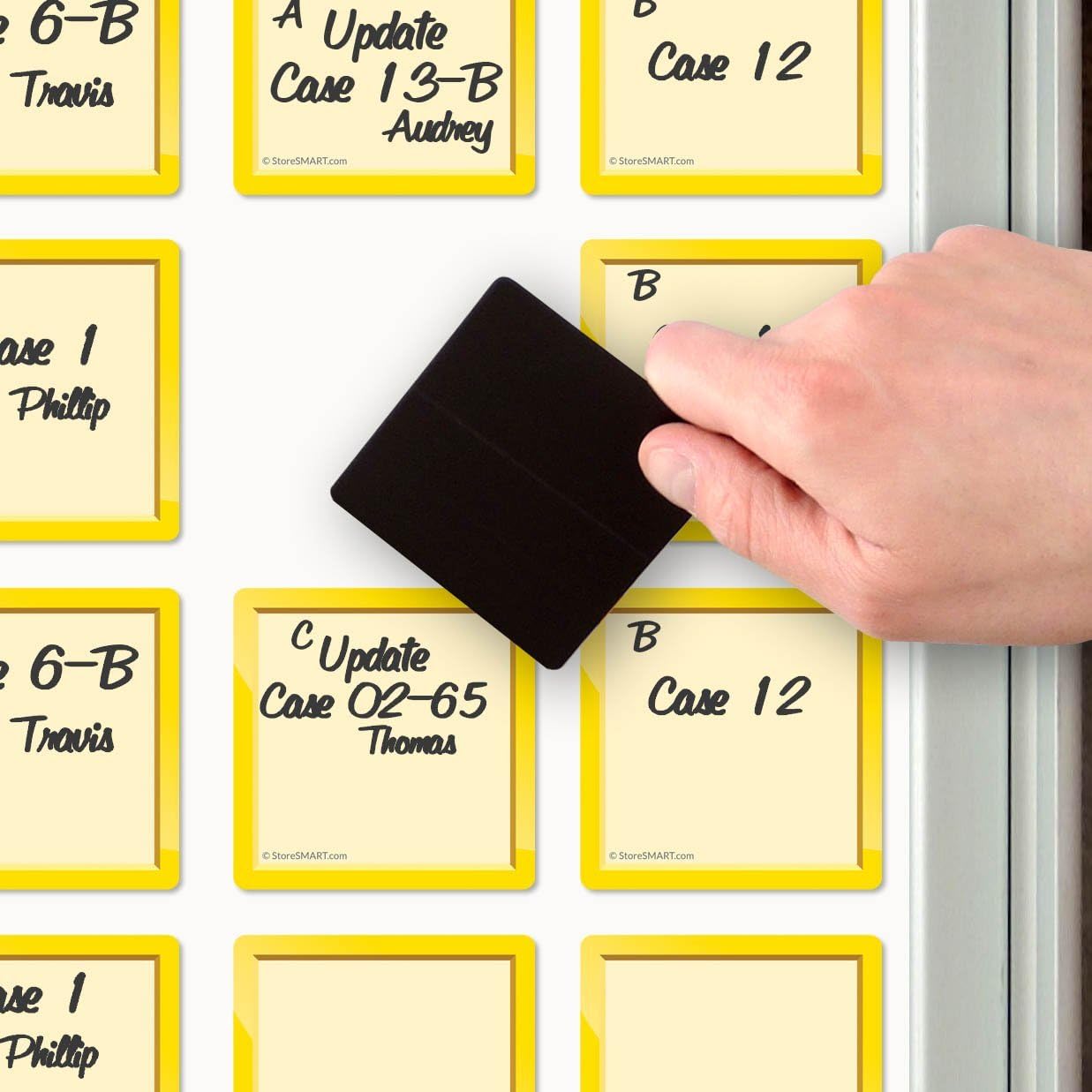 StoreSMART - Smart Magnetic Note Cards - Yellow 50-Pack - SMN3X3-Y-50
