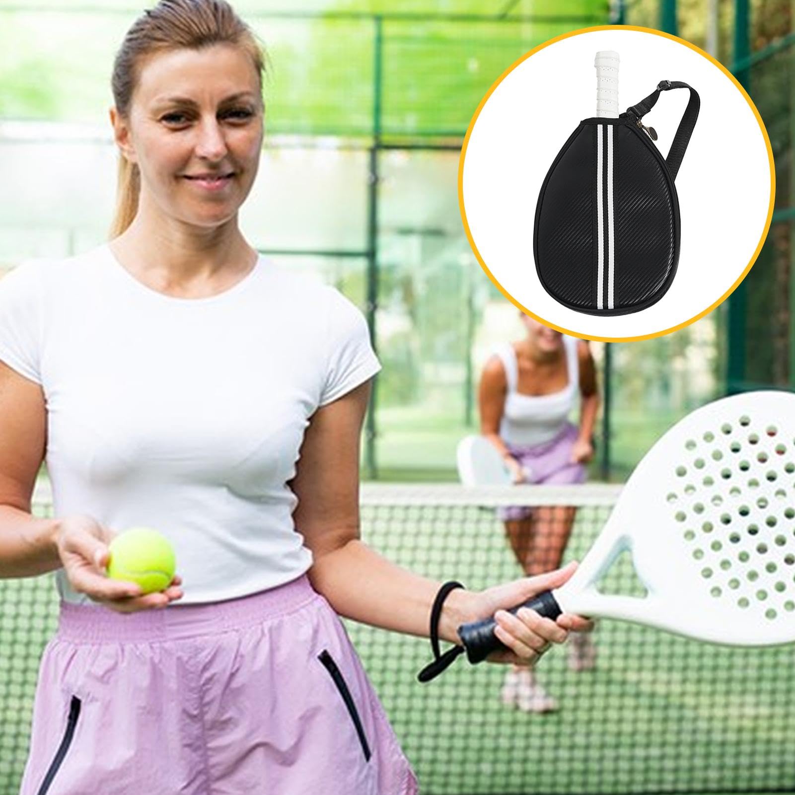 Housse pour Raquette de Pickleball – Housse de Protection pour Raquette de Pickleball | Sac de Rangement pour pagaie de Pickleball avec épaule Unique pour éviter Les Rayures et Les Bosses