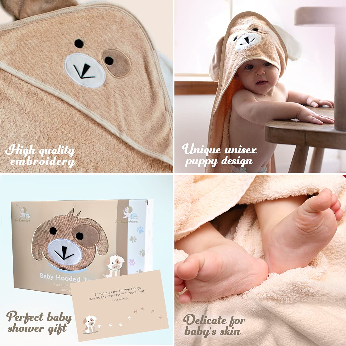 Asciugamani per neonati con cappuccio, asciugamani da bagno per bambini, regalo per neonati, XL e cotone biologico, asciugamani con cappuccio e salviette, asciugamano ultra morbido per