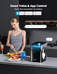 GoveeLife Un fabricant de glace intelligent, 9 Cubes de glace en 6 Minces 3 Tailles, 26lbs/Day, noir avec fabricant de glace de comptoir intelligent APP & Contrôle de la voix, nettoyage automatique RGB Lumières, fabricant de glace portable avec scoop pour la cuisine